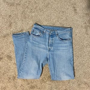 Levi’s 501 high rise straight jeans